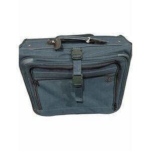 Atlantic Army Green Nylon Rolling Garment Suitcase Luggage Size 24"x22"x9"‎